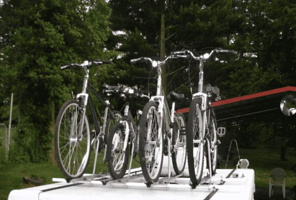Ease up your transportation with the Pop Up Camper Bike Rack
